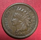1864 US Indian Head Cent! "Bronze" Variety! "LIBERTY" Shows! FINE/VF! Old Coin!