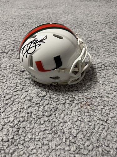 Carson Beck Autographed Signed Miami Hurricanes / Mini Helmet 5 Beckett 