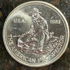 1983 Engelhard ‘The American Prospector’ Vintage 1oz Silver Round UNC KEY DATE