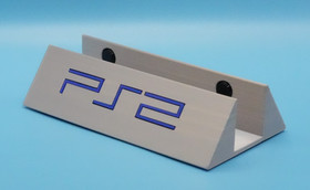 PlayStation 2 Slim vertical stand Silver 3D Printed