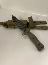 Busse Special Edition A2 Tiger Camo Fixed Blade Combat Knife W/ Spec Ops Sheath