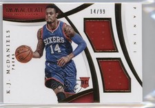 2014-15 Panini Immaculate Dual Memorabilia 14/99 KJ McDaniels #DM-KJ 0o9