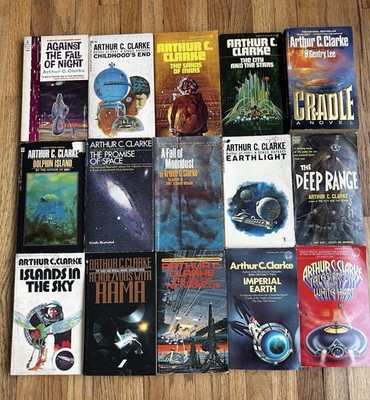 Lot of 15 Arthur C. Clarke Vintage Paperbacks