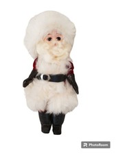 Santa Claus Doll Sleepy Eyes 8" Celluloid Vintage 1950s 50s MCM RARE