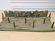 Elastolin Hausser German WWII Fighting Dugout Position 13x7" 2 Soldiers