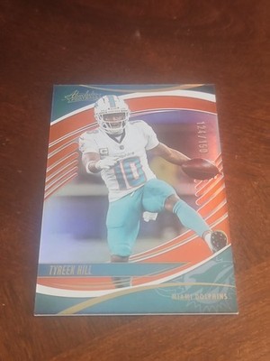 tyreek hill limited edition nfl football numbered card #ed /150 miami dolphins