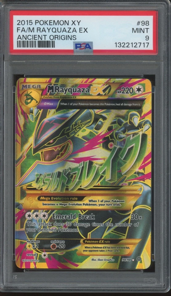 2015 Pokemon XY Ancient Origins #98 M Rayquaza EX Mint PSA 9