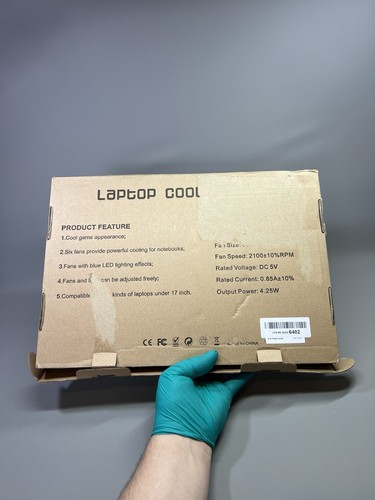 Laptop Cooling Pad Stand Riser 6 Quiet Led Fans 15.6 - 17 Inch Laptops Notebook - Photo 10/21