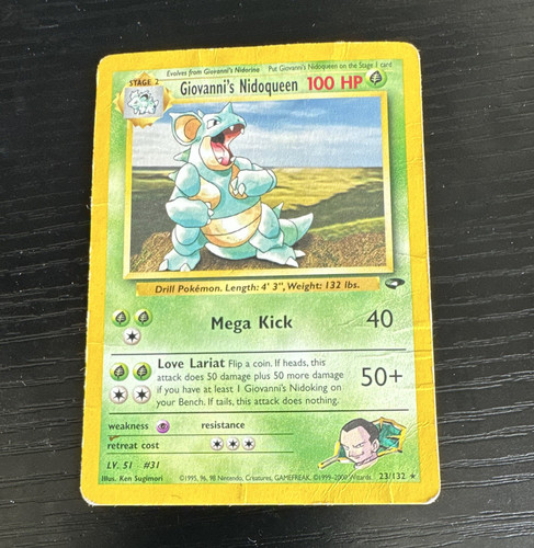 Pokémon TCG Giovanni's Nidoqueen Gym Challenge Rare 23/132 English