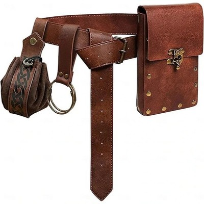 Renaissance Cosplay Leder Gürteltasche Gürteltasche