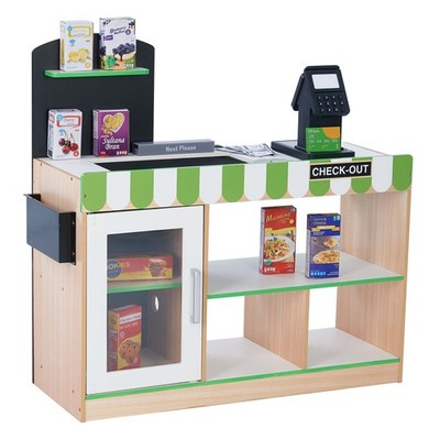 Teamson Kids Wooden Cashier Stand TD-13206B Interactive Play Market