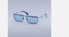 GUESS GU8208 21X White/Blue Mirror 57-14-140 Sunglasses New Authentic