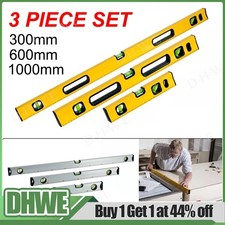 MAGNETIC 3 PIECE BUILDERS BUILDING SPIRIT LEVEL SET - 300, 600, 1000mm