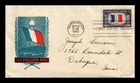 DR JIM STAMPS US COVER FRANCE OVERRUN COUNTRIES FDC SCOTT 915 IOOR CACHET