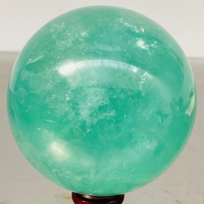 2460G Natural green fluorite Quartz Sphere Crystal Energy Ball Reiki Healing
