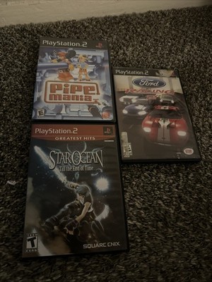 Playstation 2 Game Lot Of 3 Pipe Mania (Sealed), Ford Racing 3, Star Ocean