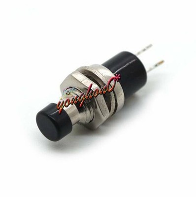 10pcs Lockless   ON/OFF Push button Black Mini Switch PBS-110 *lm