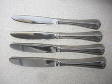 LOT OF 4 LENOX BUTLER'S GOURMET STAINLESS FLATWARE DINNER KNIFE  EXCELLENT