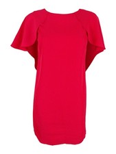 Calvin Klein Women's Caplet Sleeves Shift Dress (2P, Lipstick) 889609812845
