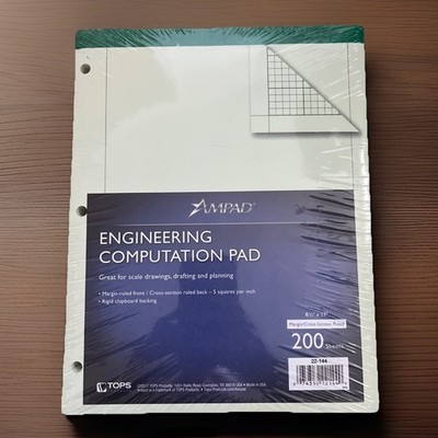 Engineering Computation Pad Engineer Pad 8.5 X 11 Inches Engineering Notebook