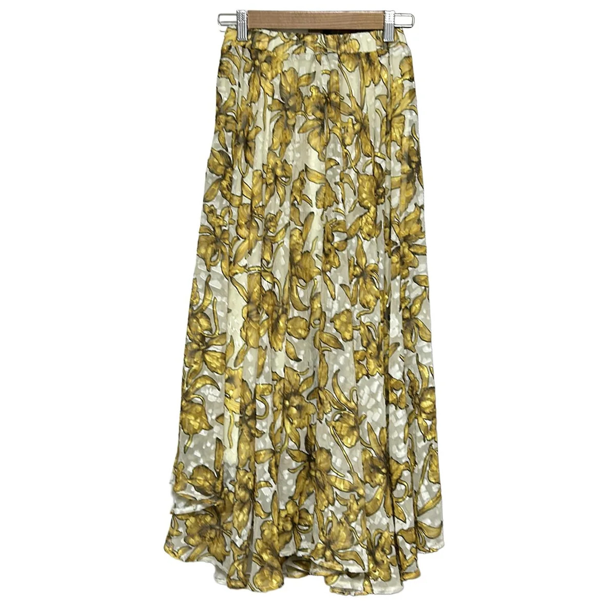 AMERI - Cream Light Brown Dark Gray Women's Skirt - image 2