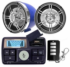 Motorcycle Bluetooth Stereo Speakers,ATV UTV Amplifier Sound System for Motor...