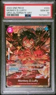2022 MONKEY D LUFFY ONE PIECE OP01-024 ALT ART PSA 10 GEM ENGLISH ROMANCE DAWN