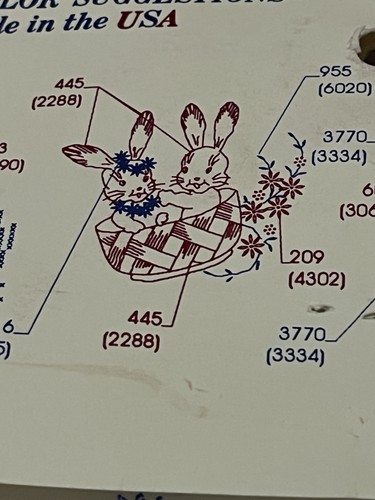 New Fairway Needlecraft stamped pillow cover Bunnies lace ruffle 10” x 14” - Picture 4 of 4