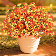 20 Bundles Artificial Fall Flowers Plants Outdoor   Fake Pansy Flowers UV Resist