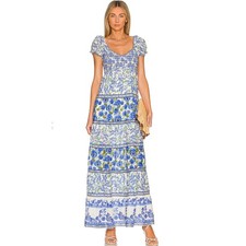 Alice and Olivia Rosalyn Puff Sleeve Maxi Dress size 0