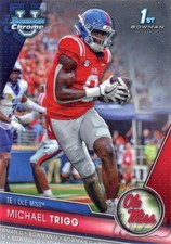 2023 Michael Trigg Bowman Chrome 1st Bowman Tight end Ole Miss #128