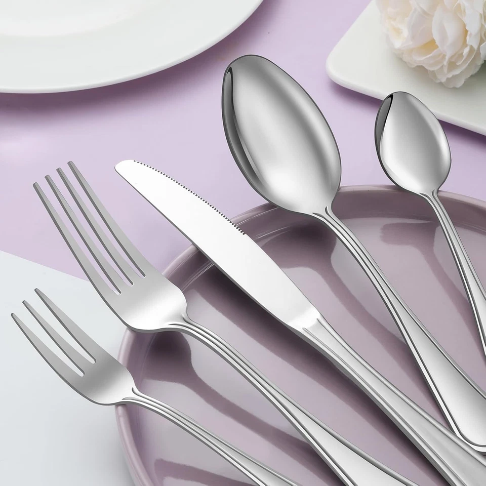 Set Posate Da 72 Pezzi, Posate Acciaio Inox per 12 Persone, Set Di Posate Fineme - Immagine 4 di 4