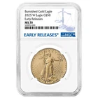 2025-W Burnished $50 American Gold Eagle NGC MS70 ER Blue Label