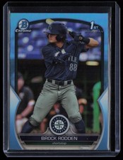 2023 BOWMAN DRAFT CHROME SKY BLUE REFRACTORS BROCK RODDEN RC SEATTLE MARINERS