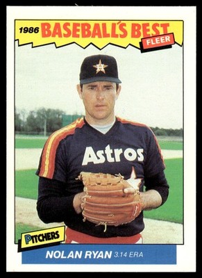 1986 Fleer Baseball's Best Sluggers vs. Pitchers Nolan Ryan Houston Astros #30