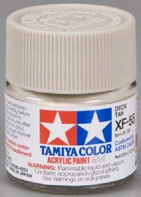 Tamiya Acrylic XF-55 Deck Tan Paint Jar 81755