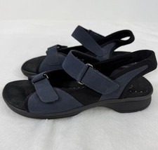 Clarks Springers Sandals 8 Womens 8M Leather Shoes Blue Saylie Moon