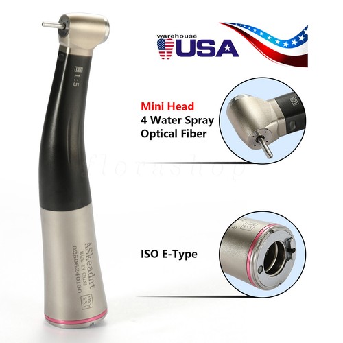 Dental LED High Speed 1:5 Increasing Optic Contra Angle Handpiece Mini Head - Picture 8 of 24