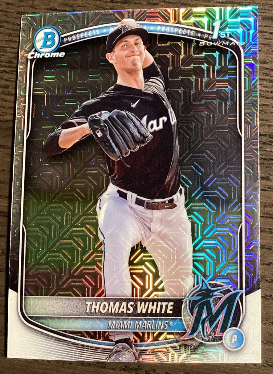 2025 Bowman Chrome Prospects 1st Thomas White #BCP-69 Mojo Refractor (RC)