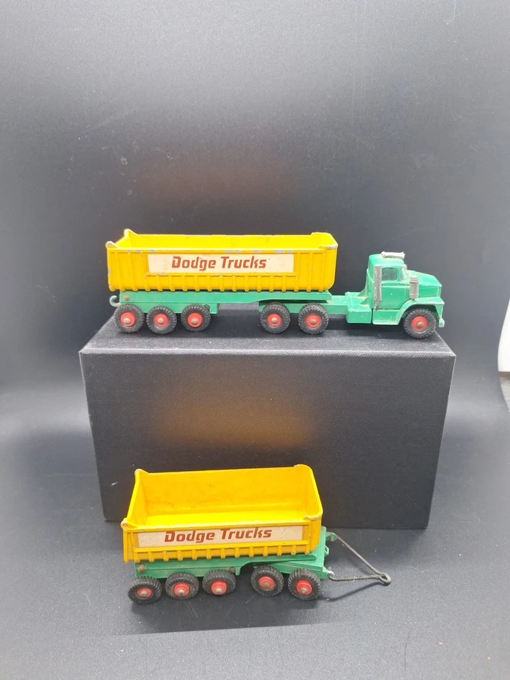 1966 Vintage Lesney Matchbox King Size K16 Dodge Trucks Trailer Fruehauf Tipper - Image 2 of 4