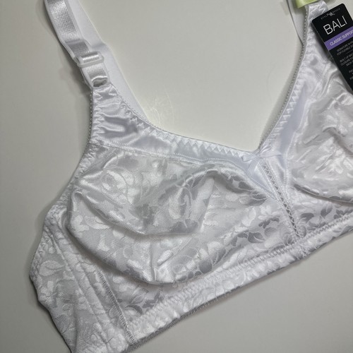 Bali Women's Double Support Spa Closure Wirefree Bra DF3372 White 42B NEW - Picture 3 of 7