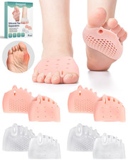 4 Pairs Silicone Toe Spacers Separators for Women Men Bunion Corrector, Hammerto