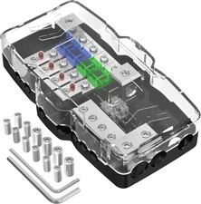 Fused Power Distribution Block Car Audio Fused Distribution Block 12V 0/4 Gauge