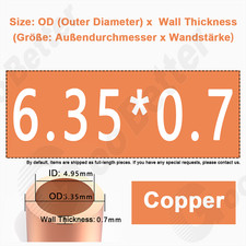 1.8mm/2mm/3mm-16mm Microbore Soft Copper Tube Pipe Coil Refrigeration Water Gas