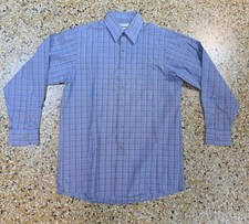 Van Heusen Flex Regular Fit Stretch Dress Shirt 15 32/33 Long Sleeve Plaid