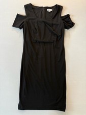 Calvin Klein Black Cold-Shoulder Midi Dress