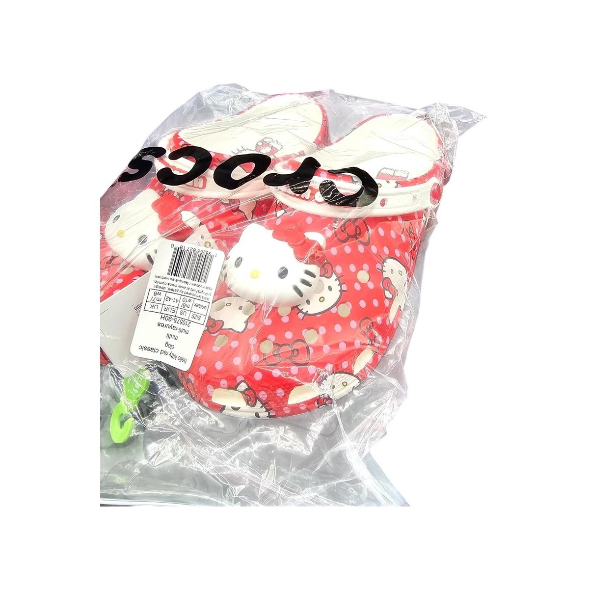 New Crocs Hello Kitty Red Classic Clog Women's Size 10 / Men's