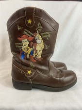 Toy Story Woody and Bullseye Disney Pixar Boots Toddler US 12T Brown Pull-On