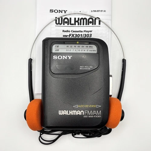 Sony Walkman WM-FX301 AM/FM Cassette Player - New Belt - Reconditioned