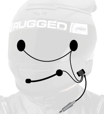 Rugged Radios HK-UNI Wired Offroad And For STX Stereo Helmet Kit With Alpha
